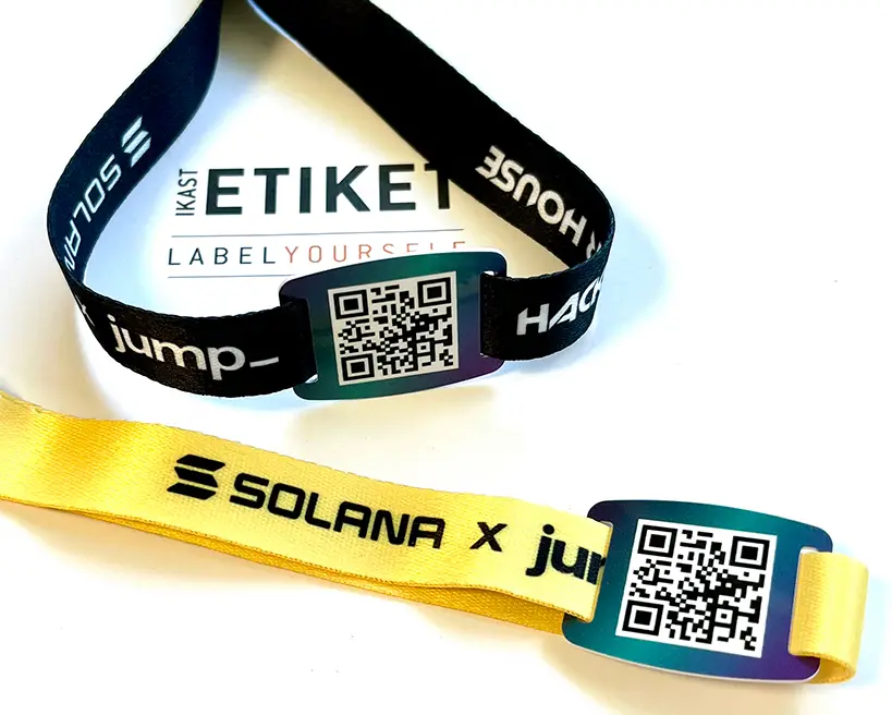 Armbånd med strekkode eller qr code