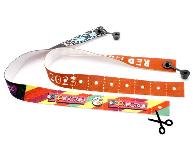 festivalarmbånd med klikklås