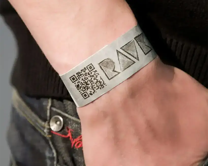 Papirarmbånd med QR-kode eller strekkode