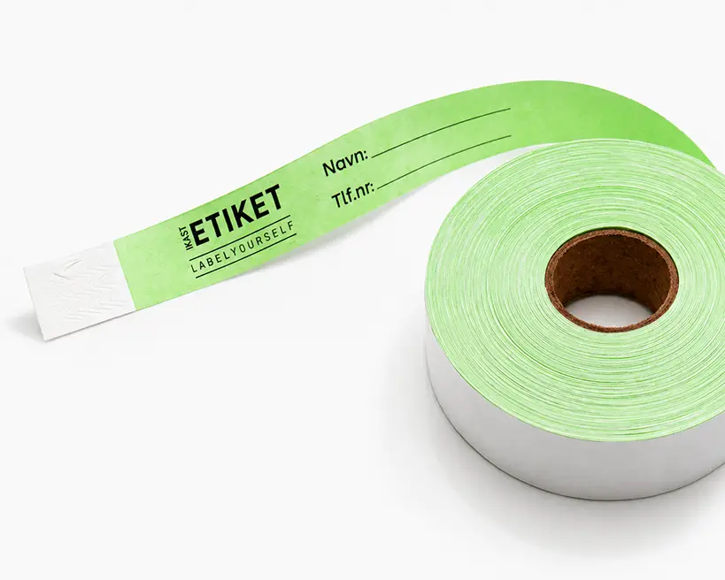 Papirarmbånd på rull til dispenser