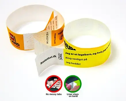 Tabless papirarmbånd