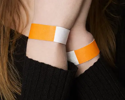 Neonoransje papirarmbånd