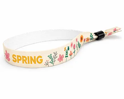 Festivalarmbånd med blomster i gule nyanser