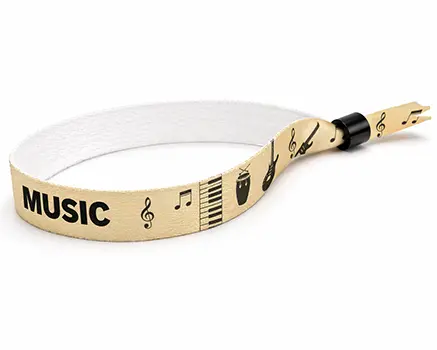 Festivalarmbånd til musikkfestival i beige