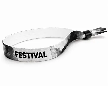 Tie dye festivalarmbånd hvit
