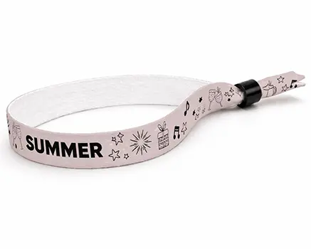 Festivalarmbånd til sommerfestival i rosa