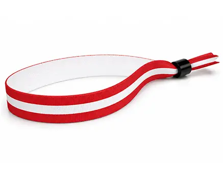 Festivalarmbånd med røde og hvite striper - Danmark