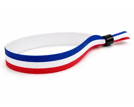 Festivalarmbånd med blå, hvite og røde striper - Frankrike
