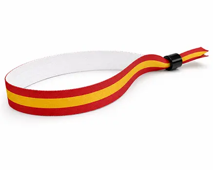 Festivalarmbånd med røde og gule striper - Spania