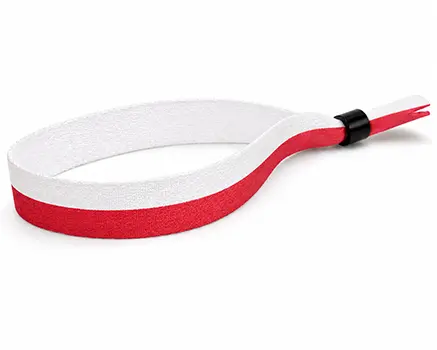 Festivalarmbånd med røde og hvite striper - Polen