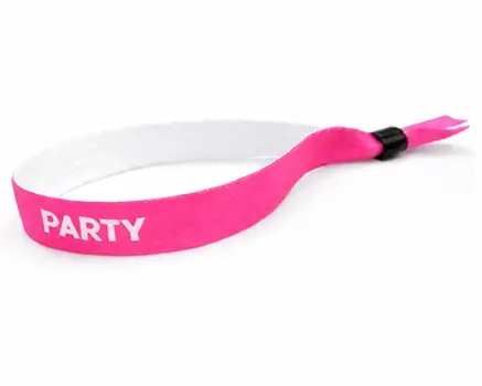 Neonrosa festivalarmbånd