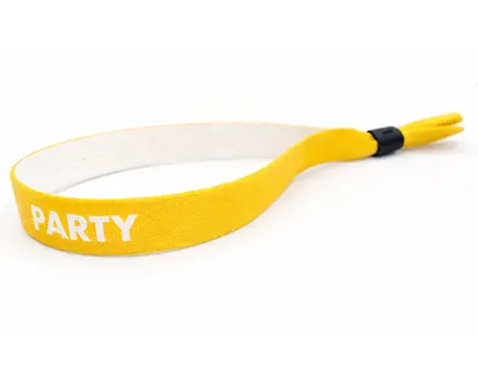 Solgule festivalarmbånd